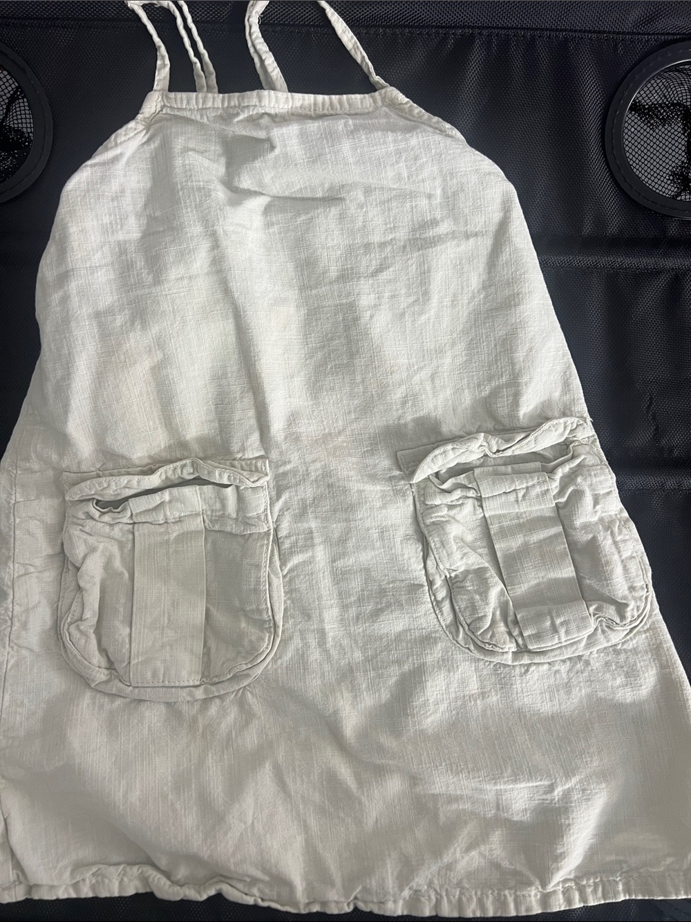 Zara Cream Linen Dress with Adjustable Straps